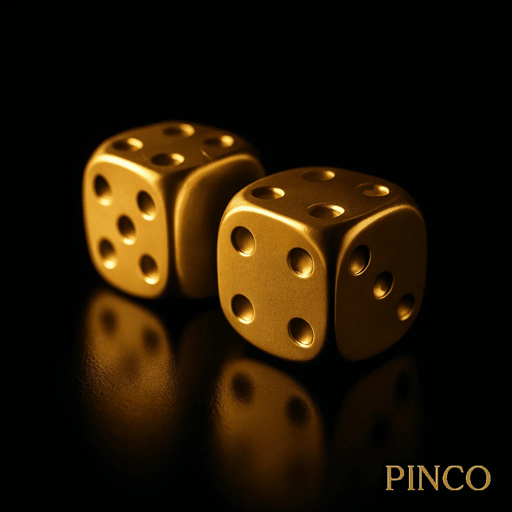 Золотые игральные кости PINCO